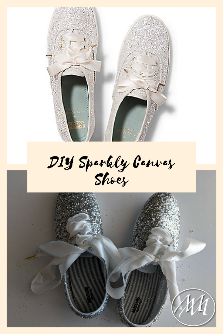 DIY Sparkly Canvas Shoes (Imitation of Kate Spade Keds)