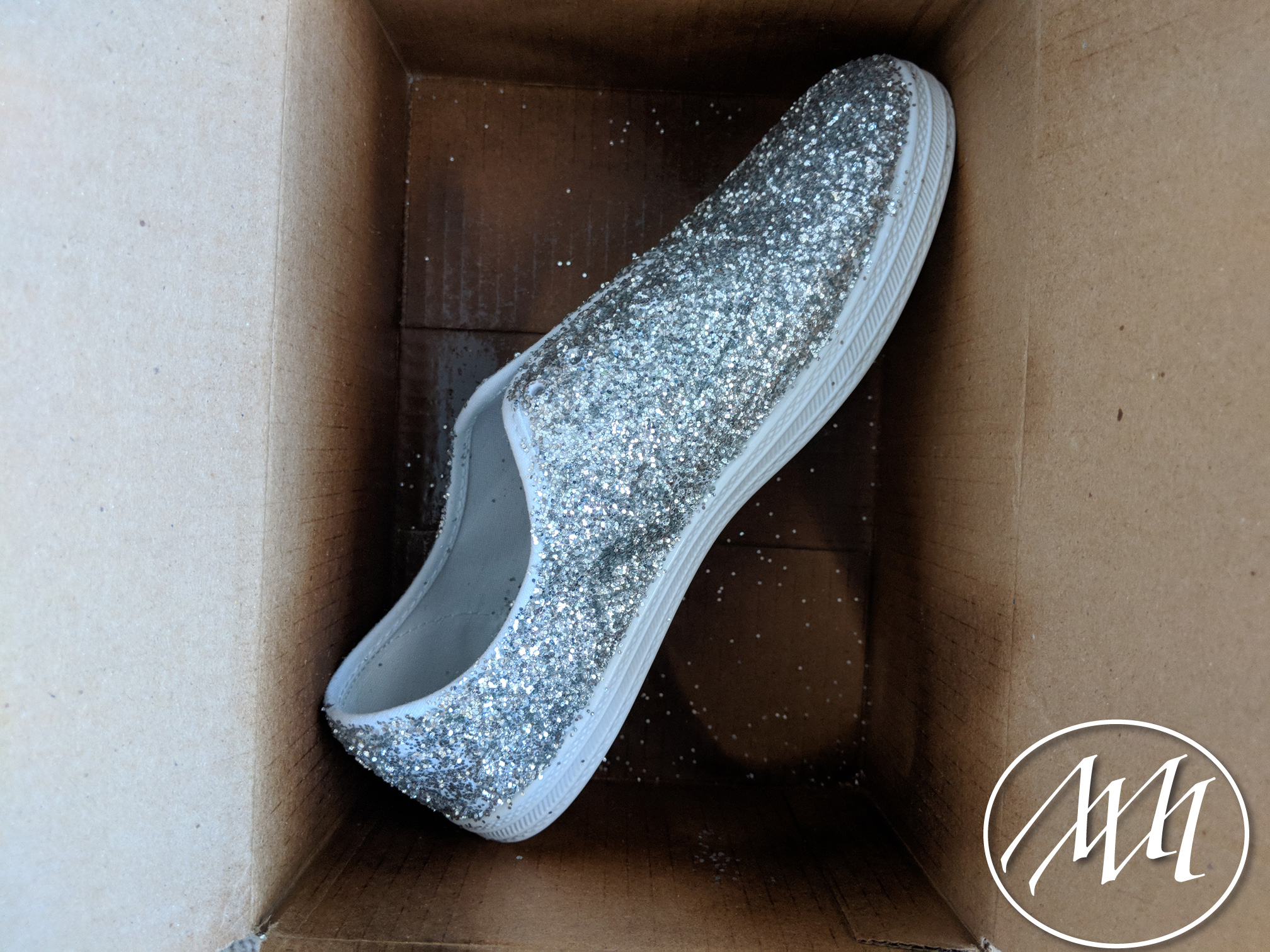 DIY Sparkly Canvas Shoes (Imitation of Kate Spade Keds)