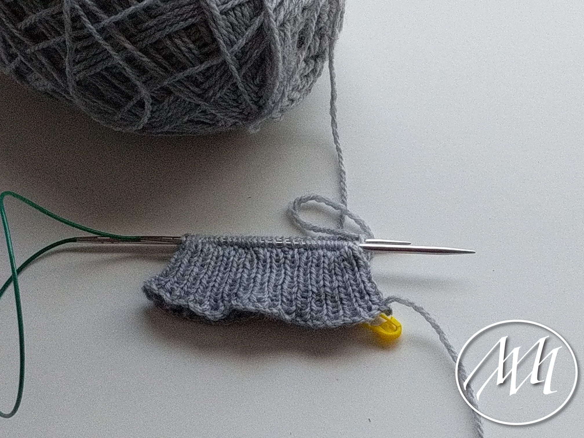 Knitted Yoga Socks using Magic Loop | Michaeli Marler