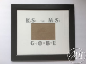 “Kiss the Miss Goodbye” Frame