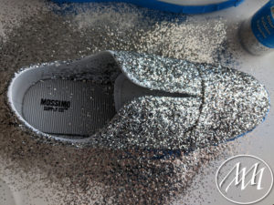 Silver Glitter on Shoes