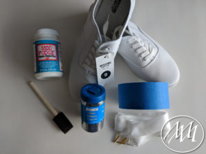DIY Glitter Canvas Shoes Materials 