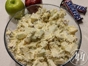 Finished Snicker salad with apples