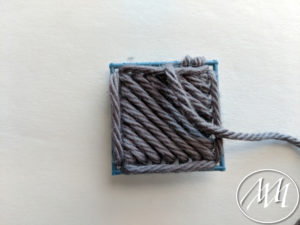 Wrap yarn all the way around edges yarn canvas Needlepoint earrings