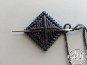 Weave in Ends Canvas Yarn Needlepoint Earrings 