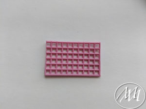 Retangular plastic canvas piece pink
