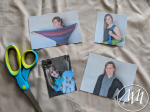 Photo transfers cut out on pillowcase 