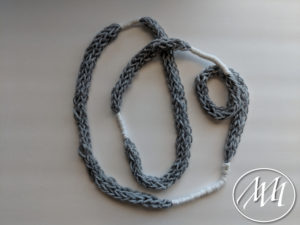 Finger Knitted Necklace 