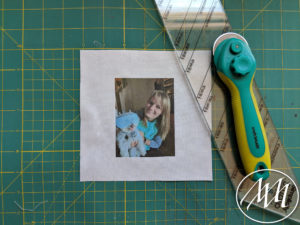 Michaeli and Ruggles Photo Transfer on Fabric Cleaned up Edges