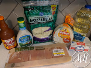 Ingredients for Buffalo Chicken Tacos