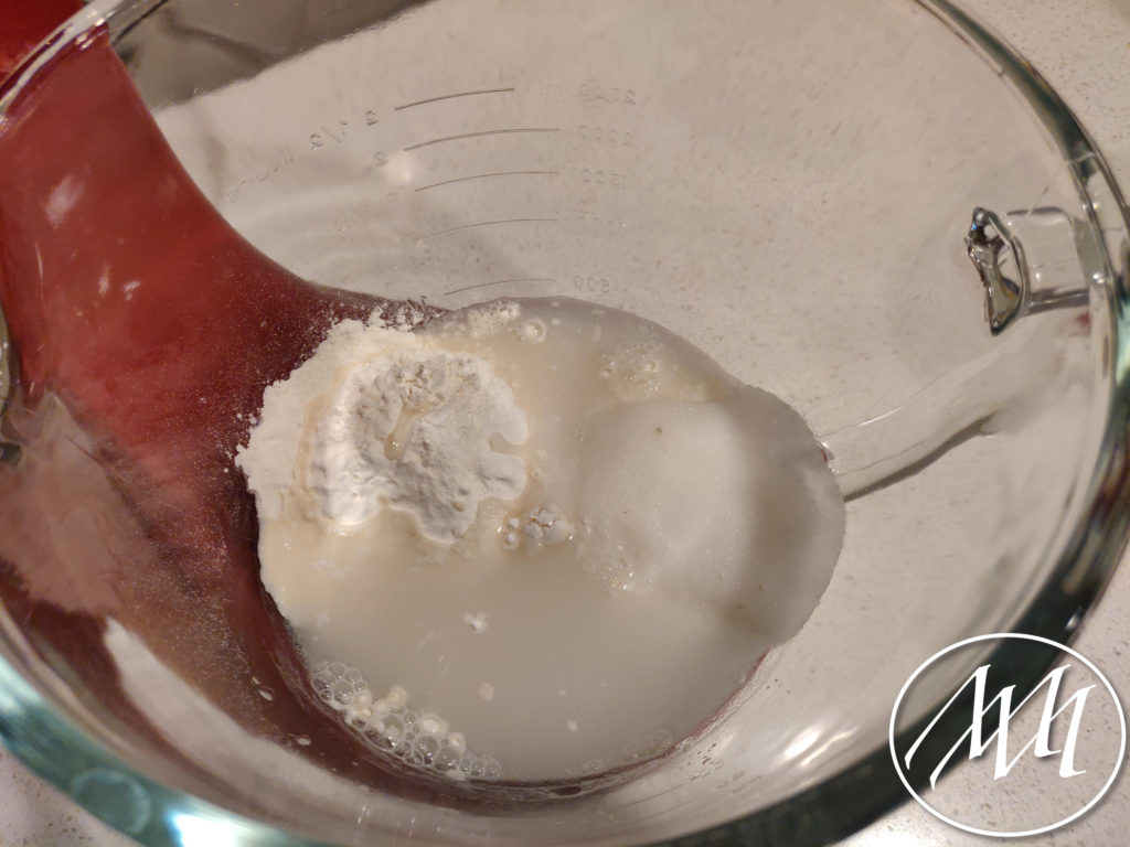 Salt Flour and Water in Mixer