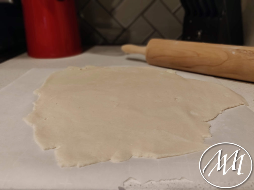 Rolled out Salt Dough with Rolling Pin