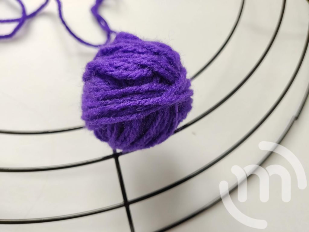 Ball of yarn wreath 