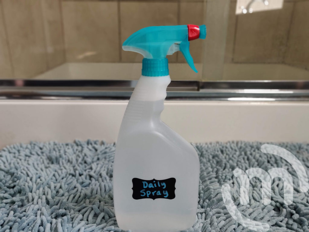 Finished daily shower spray